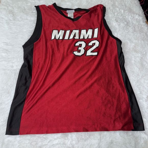 NBA Other - Miami Heat Shaquille Oneal 32 Basketball Jersey Red Black Mens L G